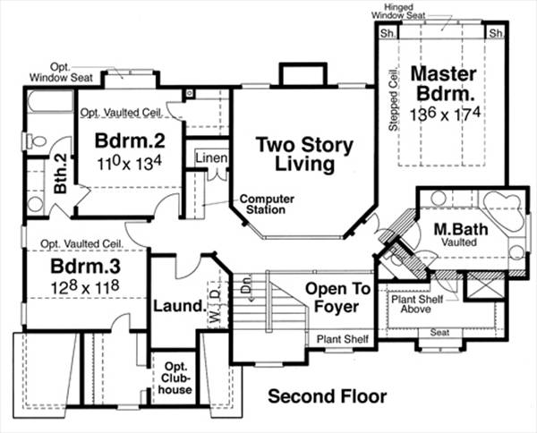 Second Floor image of Augusta House Plan